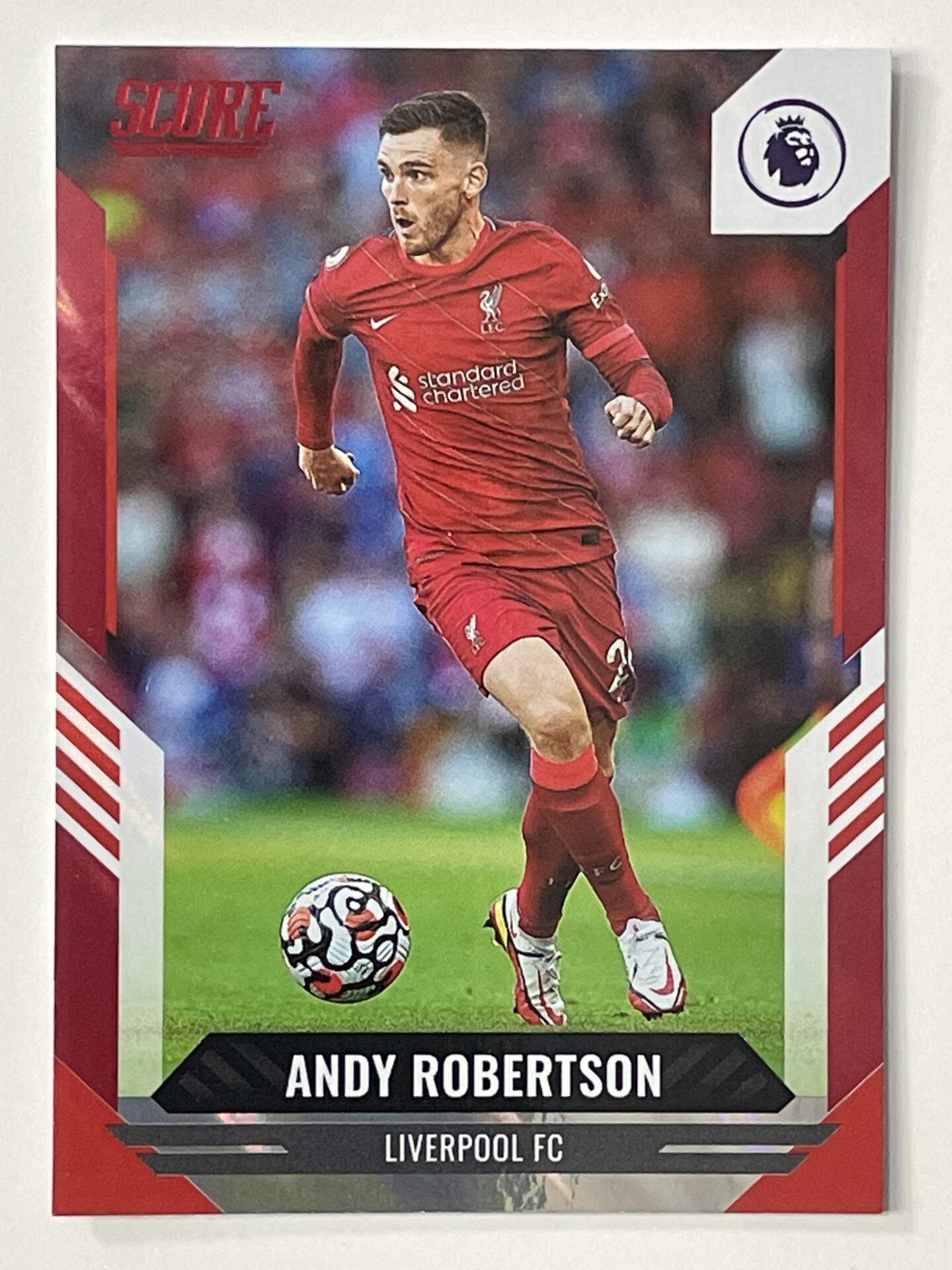 Andy Robertson Liverpool Base Red Lava Parallel Panini Premier League Score 2021 2022