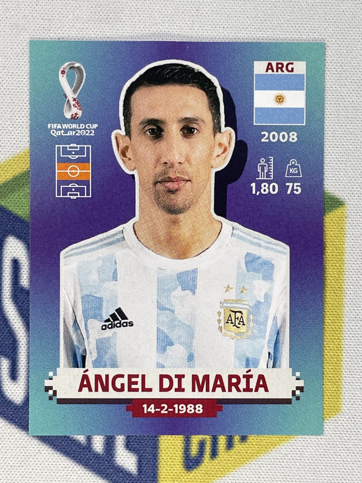 Angel Di Maria Argentina Panini World Cup 2022 Qatar Stickers