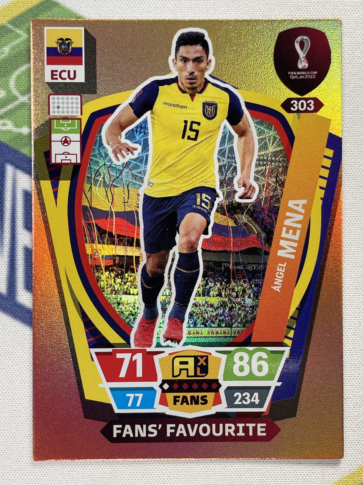 Angel Mena Ecuador Fans Favourite Panini World Cup 2022 Adrenalyn XL Card