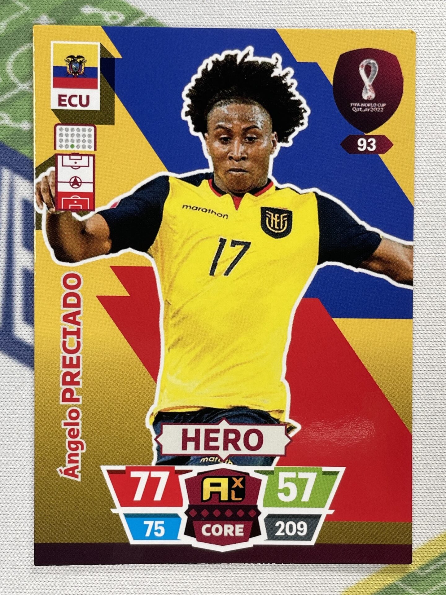 Angelo Preciado Ecuador Panini World Cup 2022 Adrenalyn XL Card