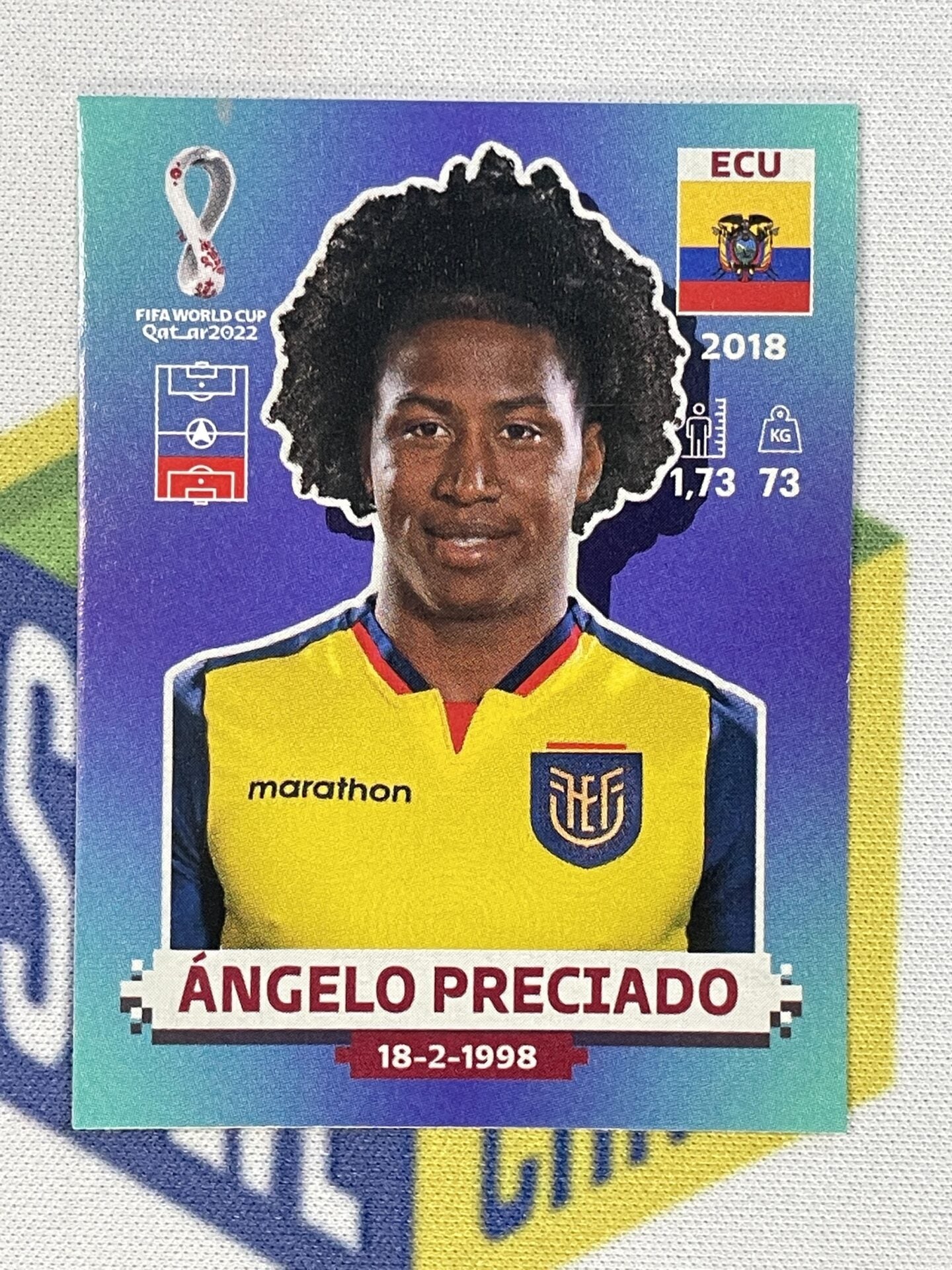 Angelo Preciado Ecuador Panini World Cup 2022 Qatar Stickers