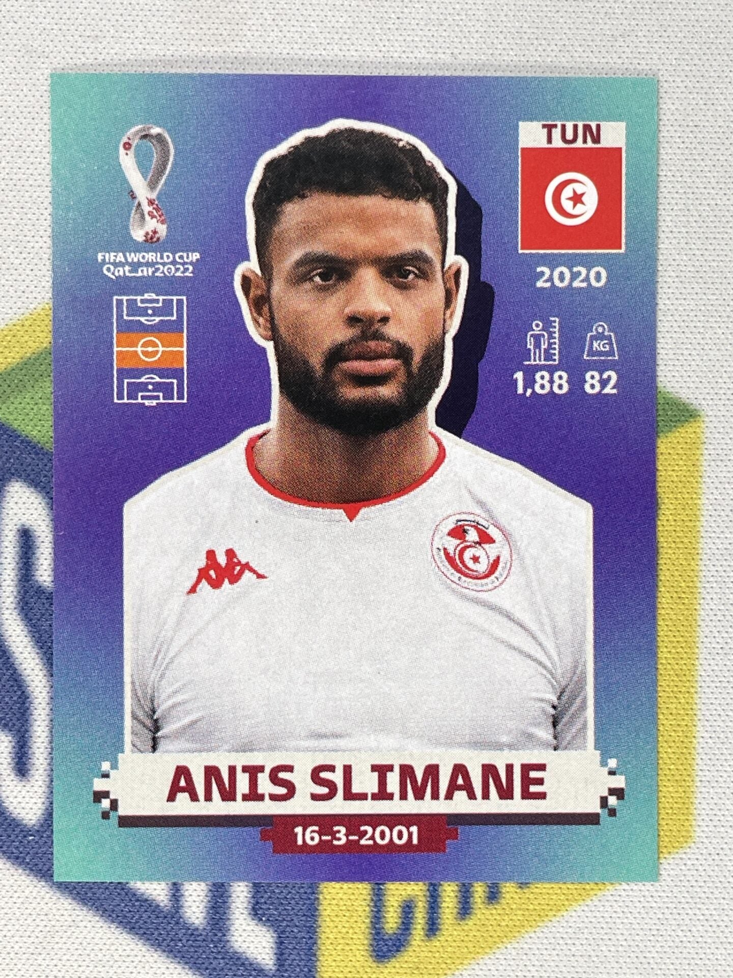 Anis Slimane Tunisia Panini World Cup 2022 Qatar Stickers