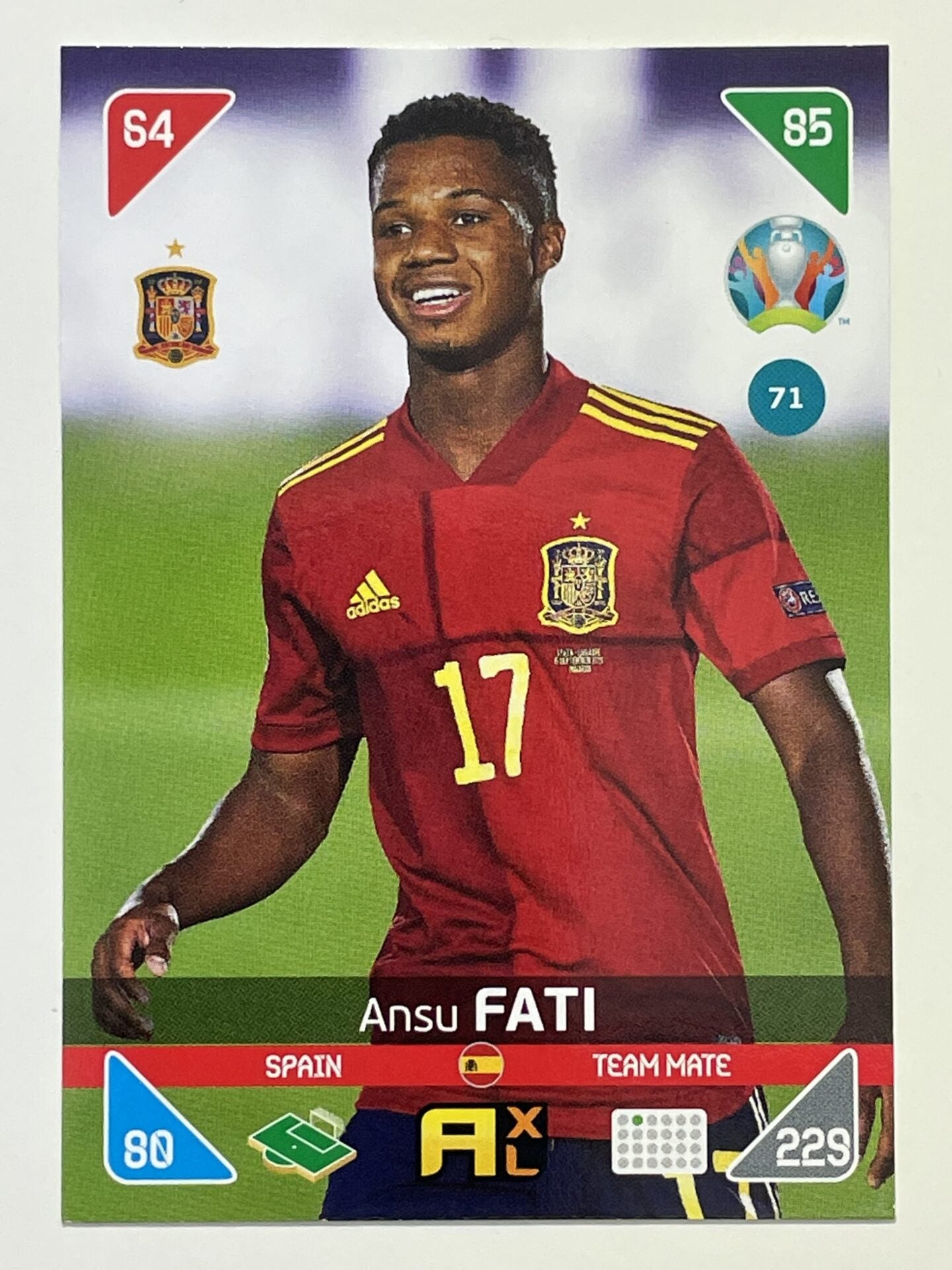 Ansu Fati Team Mates (Spain) Football Cards &#8211; Euro 2020 Adrenalyn XL