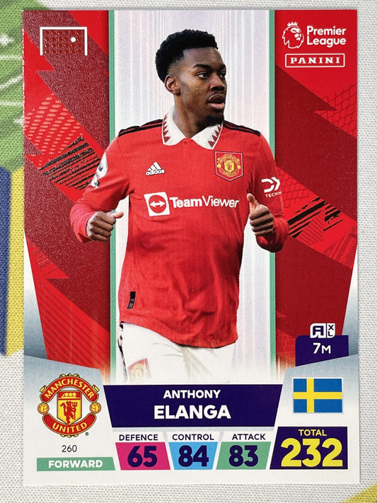 Anthony Elanga Manchester United Panini Premier League Adrenalyn XL 2023 Card