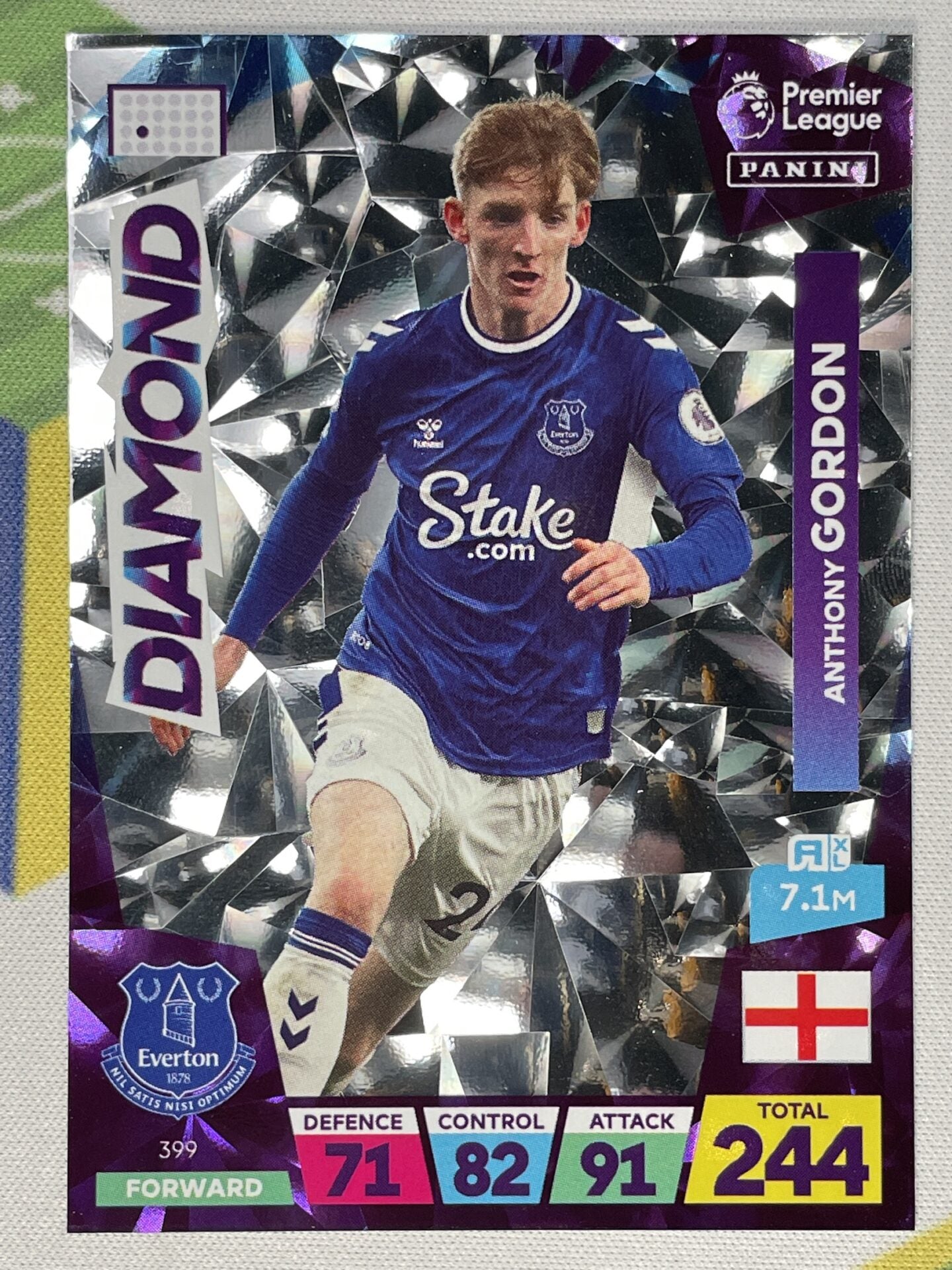 Anthony Gordon Everton Diamond Panini Premier League Adrenalyn XL 2023 Card