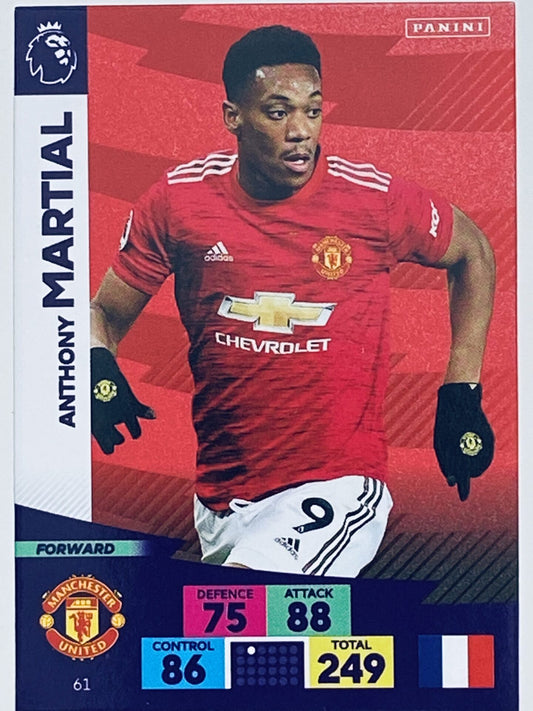 Anthony Martial (Manchester United) Football Card &#8211; Premier League Adrenalyn XL 2020:21