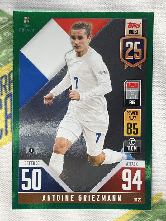 Antoine Griezmann France Green Foil Parallel Topps Match Attax 101 Road to Nations League 2022 Card