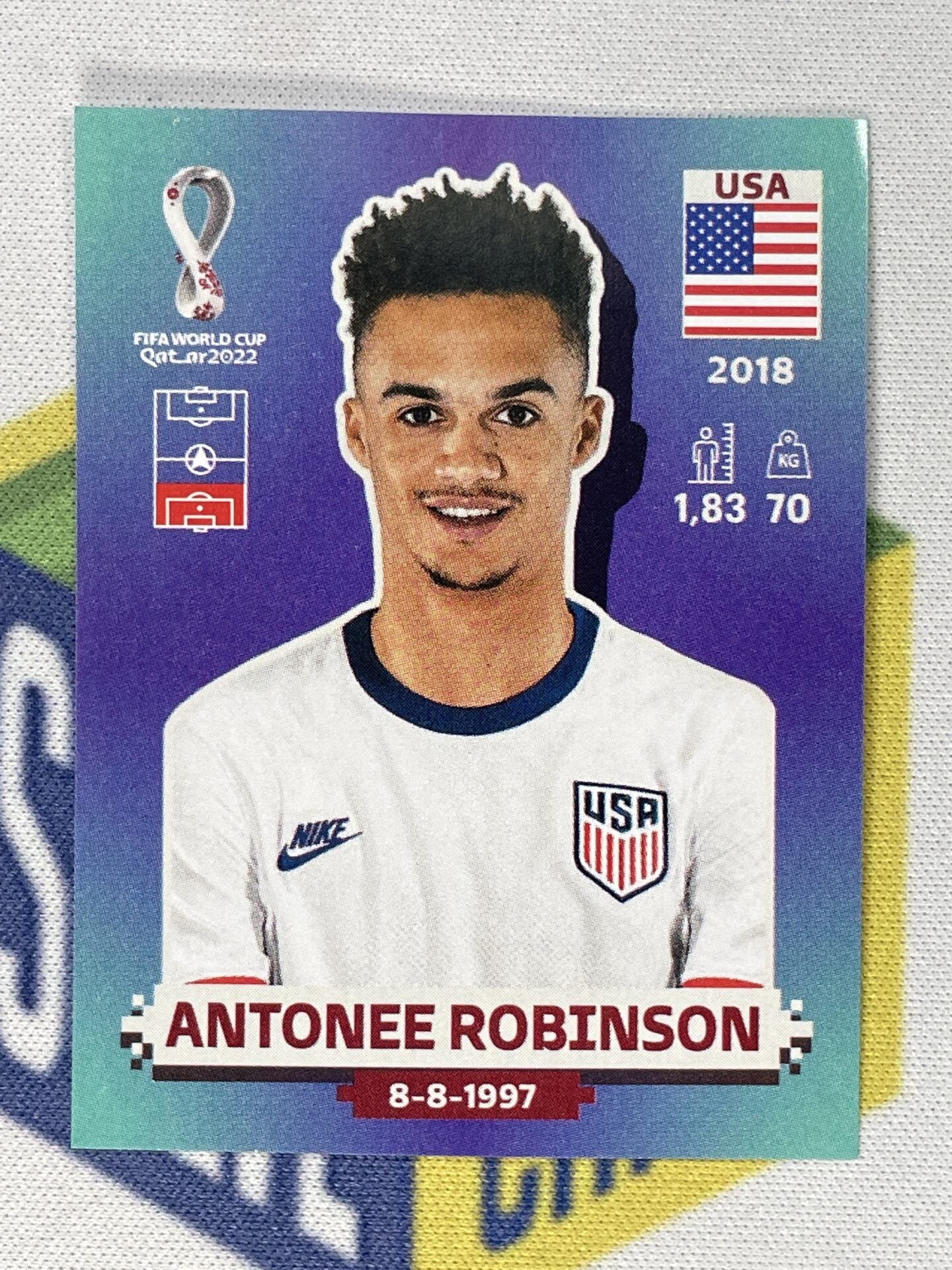 Antonee Robinson USA Panini World Cup 2022 Qatar Stickers