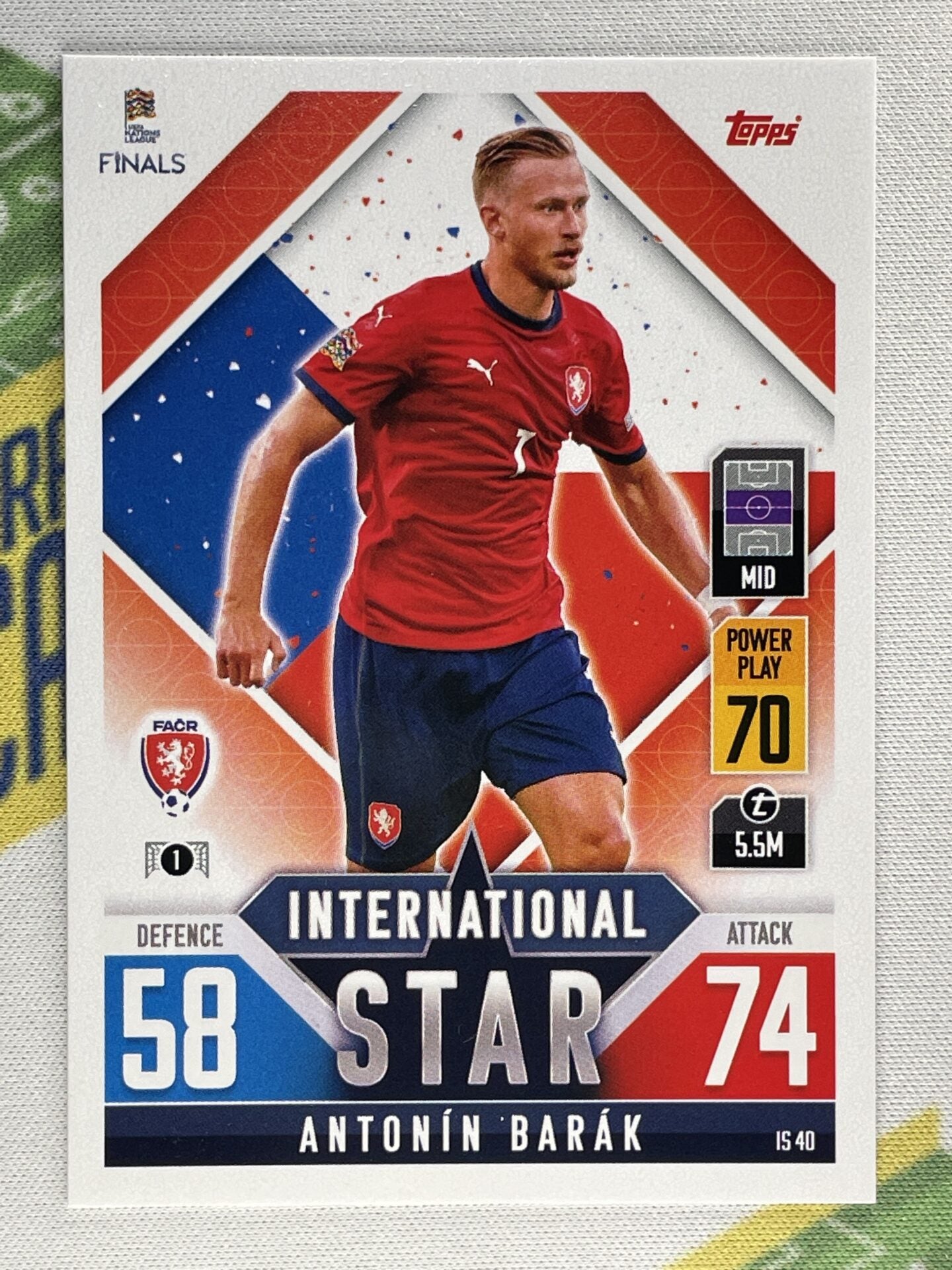 Antonin Barak Czech Republic Topps Match Attax 101 Road to Nations League 2022 Card