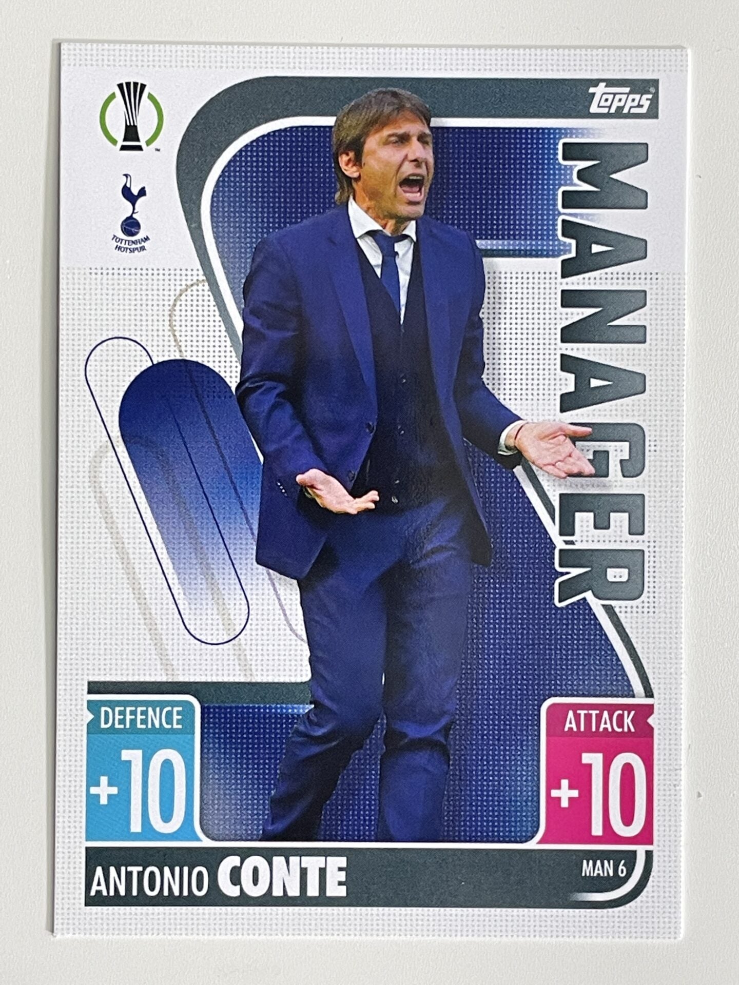 Antonio Conte Tottenham Manager Topps Match Attax Extra 2021:22 Champions League Card