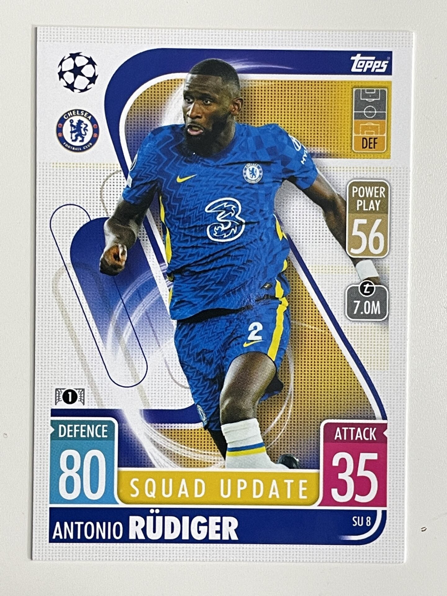 Antonio Rudiger Chelsea FC Base Topps Match Attax Extra 2021:22 Champions League Card