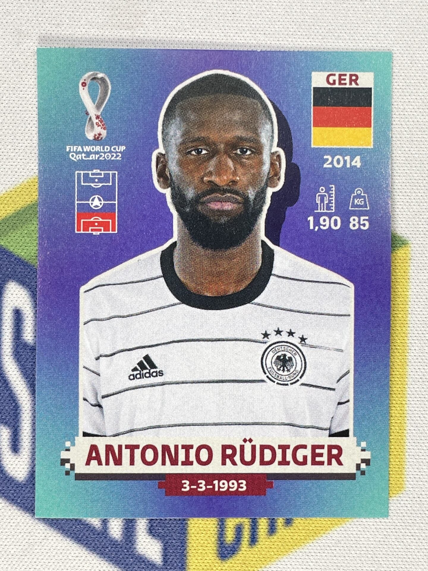 Antonio Rudiger Germany Panini World Cup 2022 Qatar Stickers