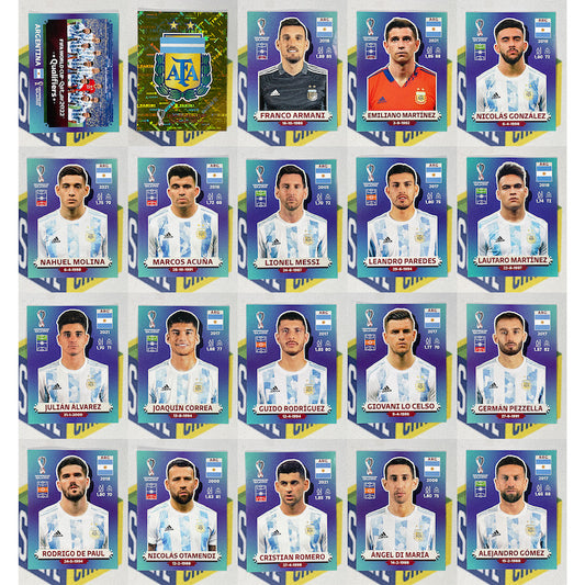 Argentina Team Set Panini World Cup 2022 Qatar Stickers