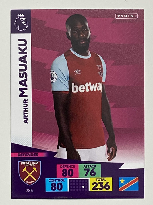 Arthur Masuaku (West Ham) Football Card &#8211; Premier League Adrenalyn XL 2020:21