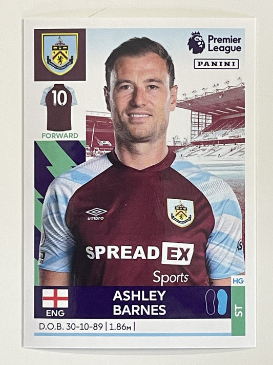 Ashley Barnes Burnley Panini Premier League 2022 Football Sticker