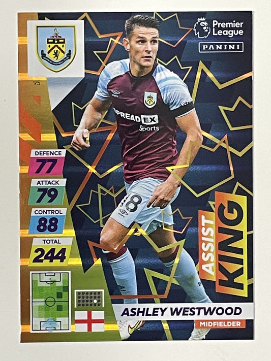 Ashley Westwood Burnley Assist King Panini Adrenalyn XL PLUS Premier League 2021 2022