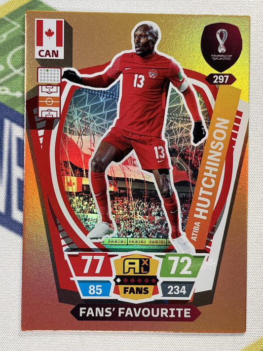 Atiba Hutchinson Canada Fans Favourite Panini World Cup 2022 Adrenalyn XL Card