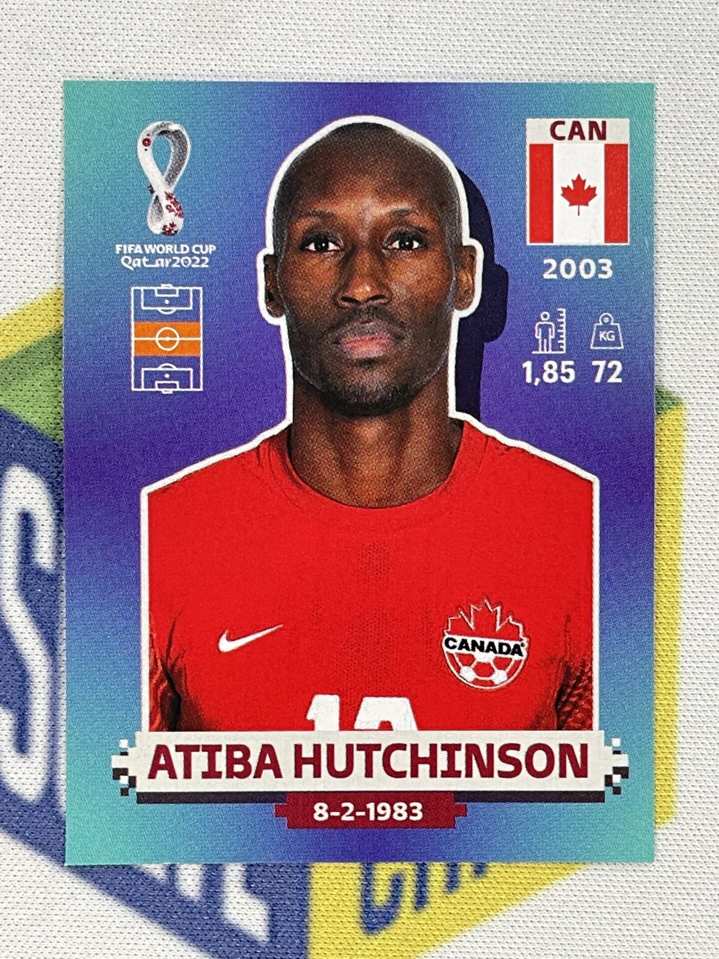 Atiba Hutchinson Canada Panini World Cup 2022 Qatar Stickers