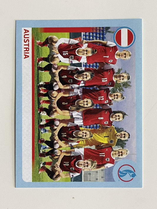 Austria Team Photo Panini Womens Euro 2022 Stickers Collection