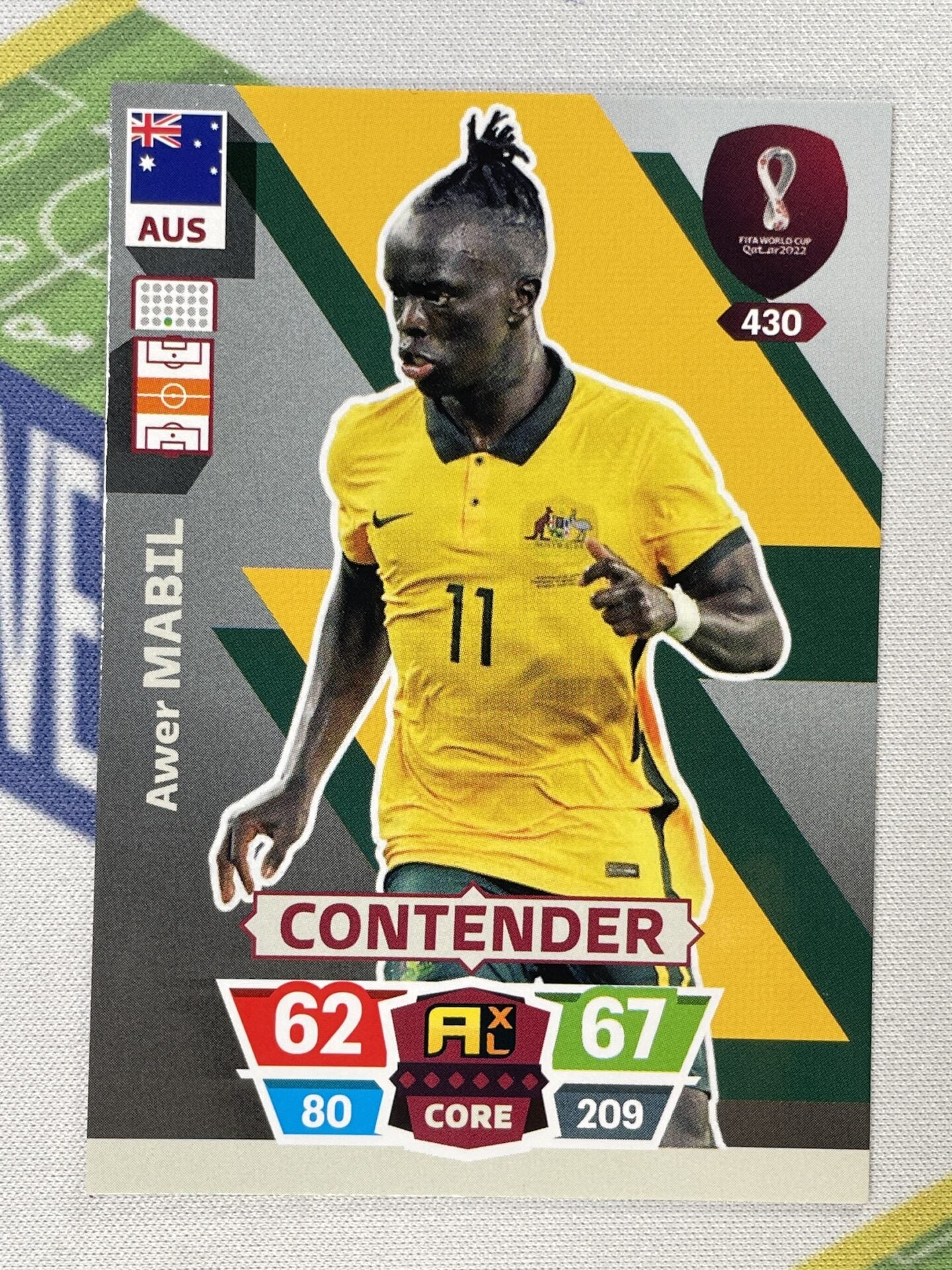 Awer Mabil Australia Panini World Cup 2022 Adrenalyn XL Card