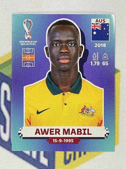 Awer Mabil Australia Panini World Cup 2022 Qatar Stickers