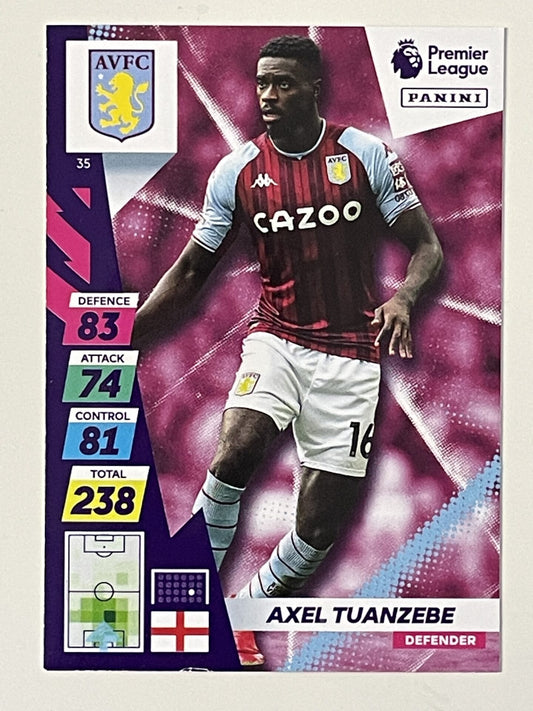 Axel Tuanzebe Aston Villa Base Panini Adrenalyn XL PLUS Premier League 2021 2022