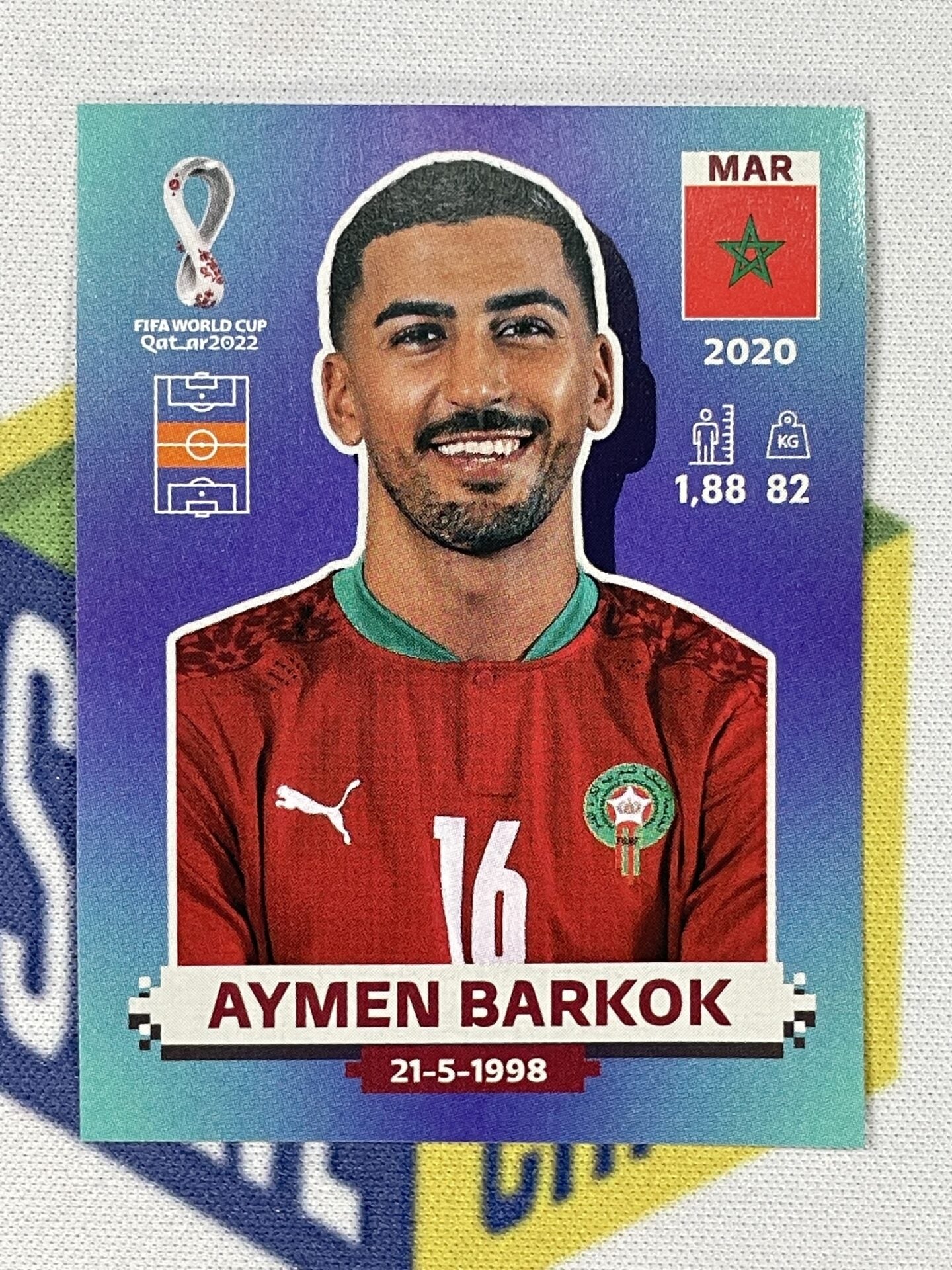 Aymen Barkok Morocco Panini World Cup 2022 Qatar Stickers