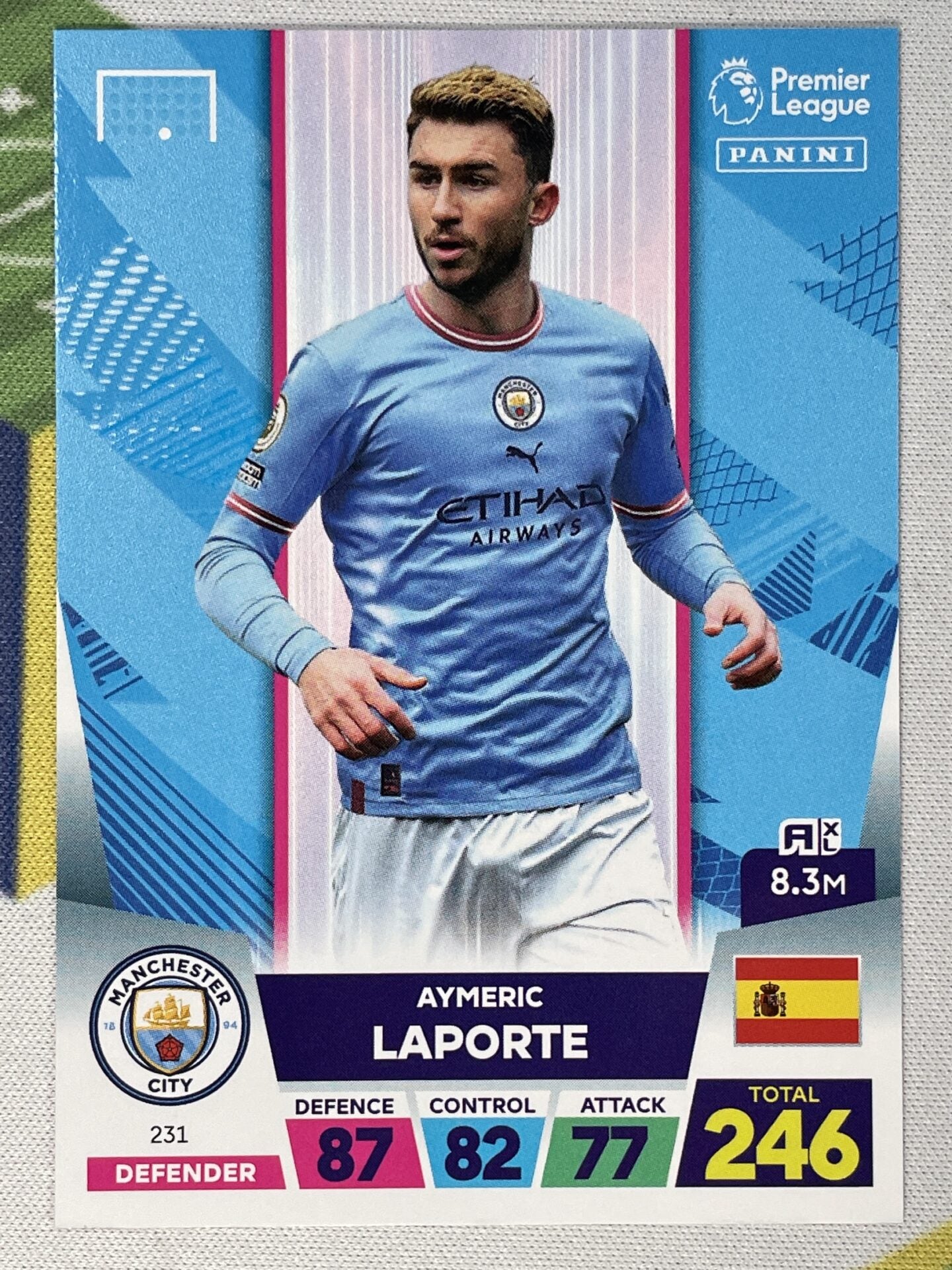 Aymeric Laporte Manchester City Panini Premier League Adrenalyn XL 2023 Card