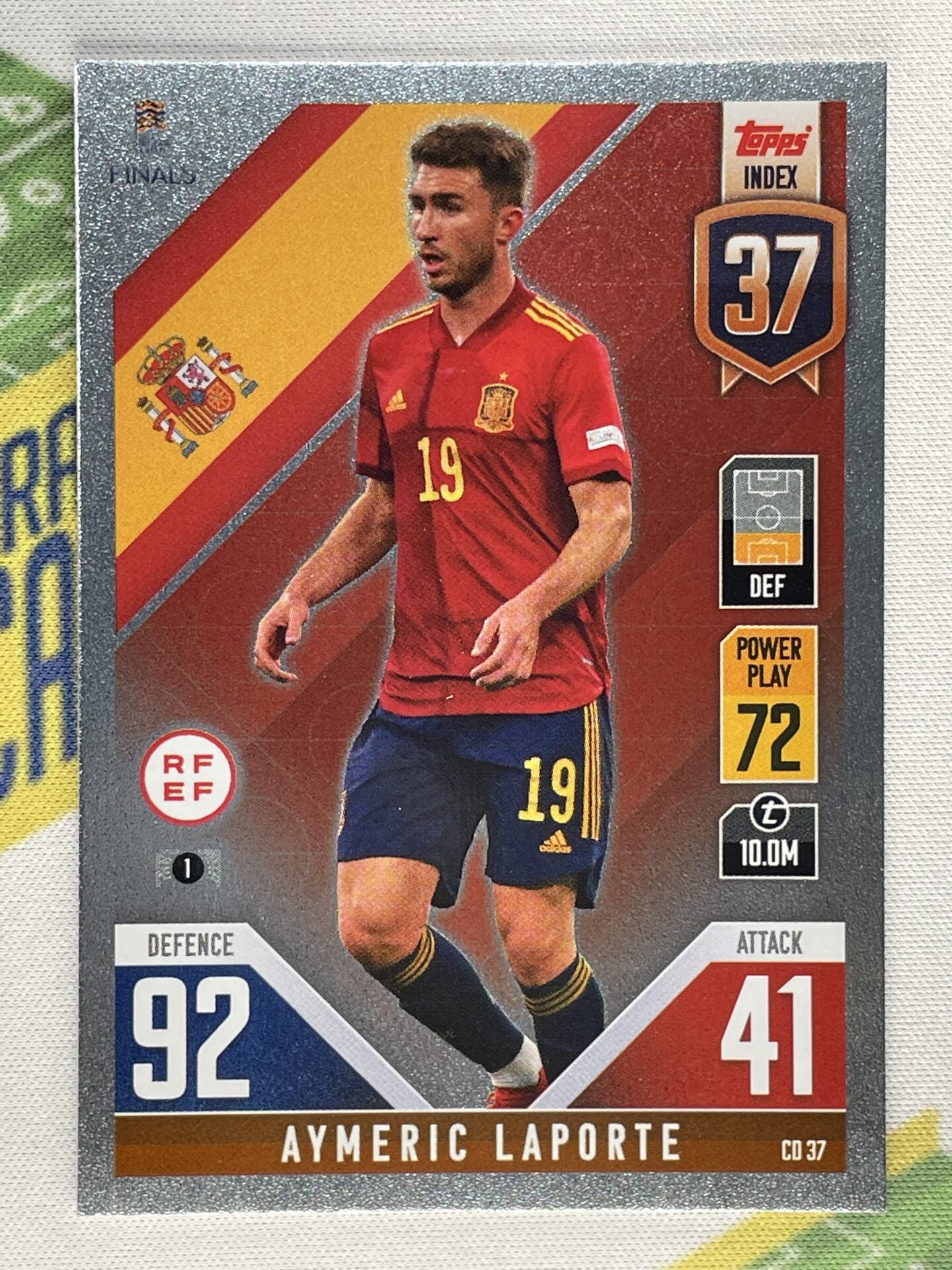 Aymeric Laporte Spain Topps Match Attax 101 Road to Nations League 2022 Card