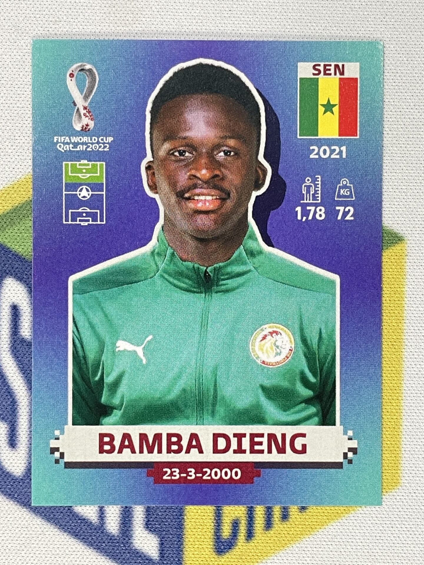 Bamba Dieng Senegal Panini World Cup 2022 Qatar Stickers