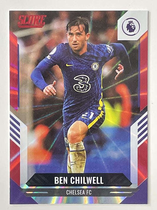 Ben Chilwell Chelsea Base Red Laser Parallel Panini Premier League Score 2021 2022