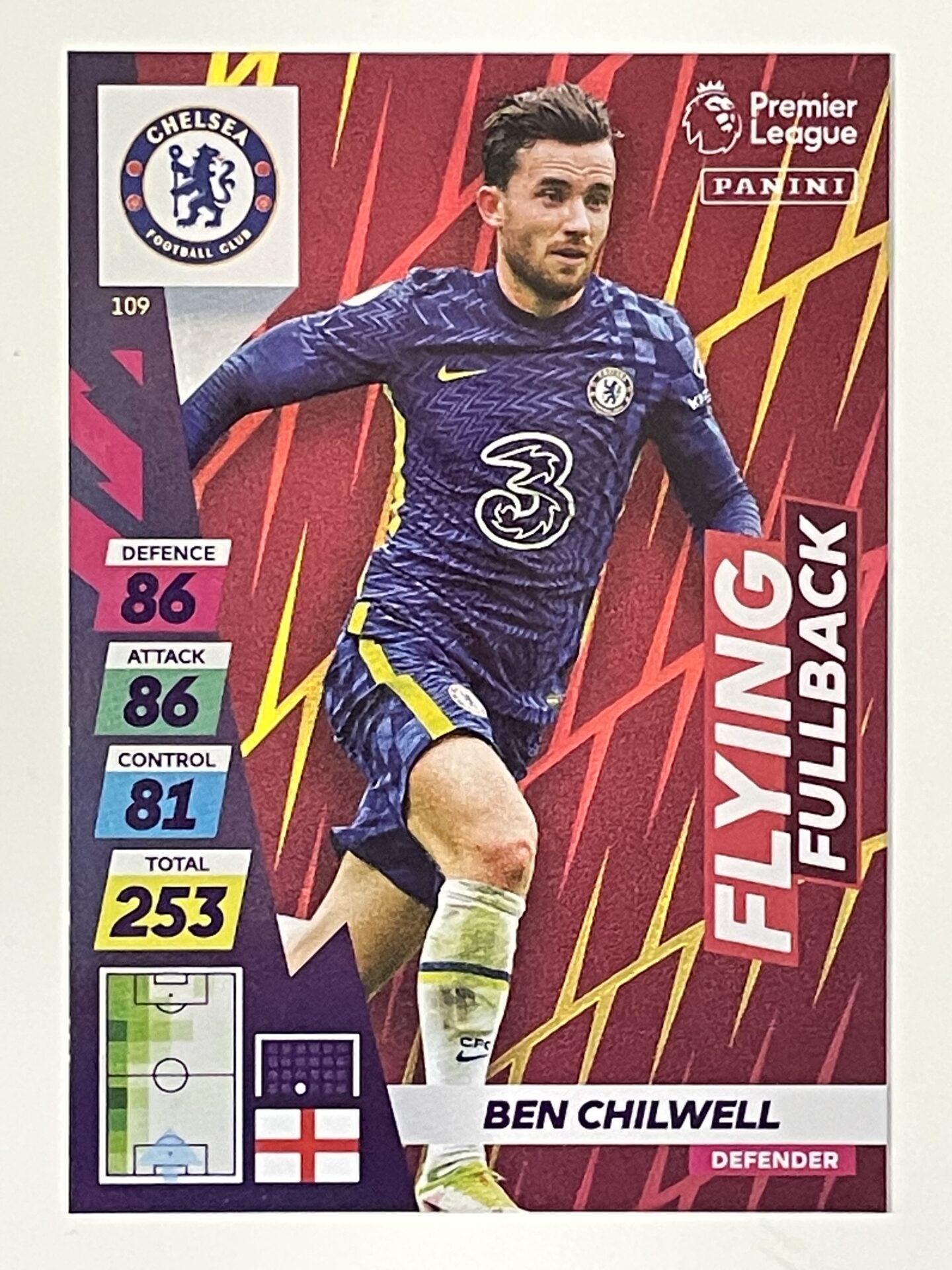 Ben Chilwell Chelsea Flying Fullback Panini Adrenalyn XL PLUS Premier League 2021 2022