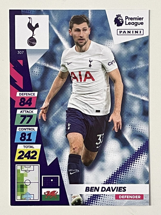 Ben Davies Tottenham Hotspur Base Panini Adrenalyn XL PLUS Premier League 2021 2022