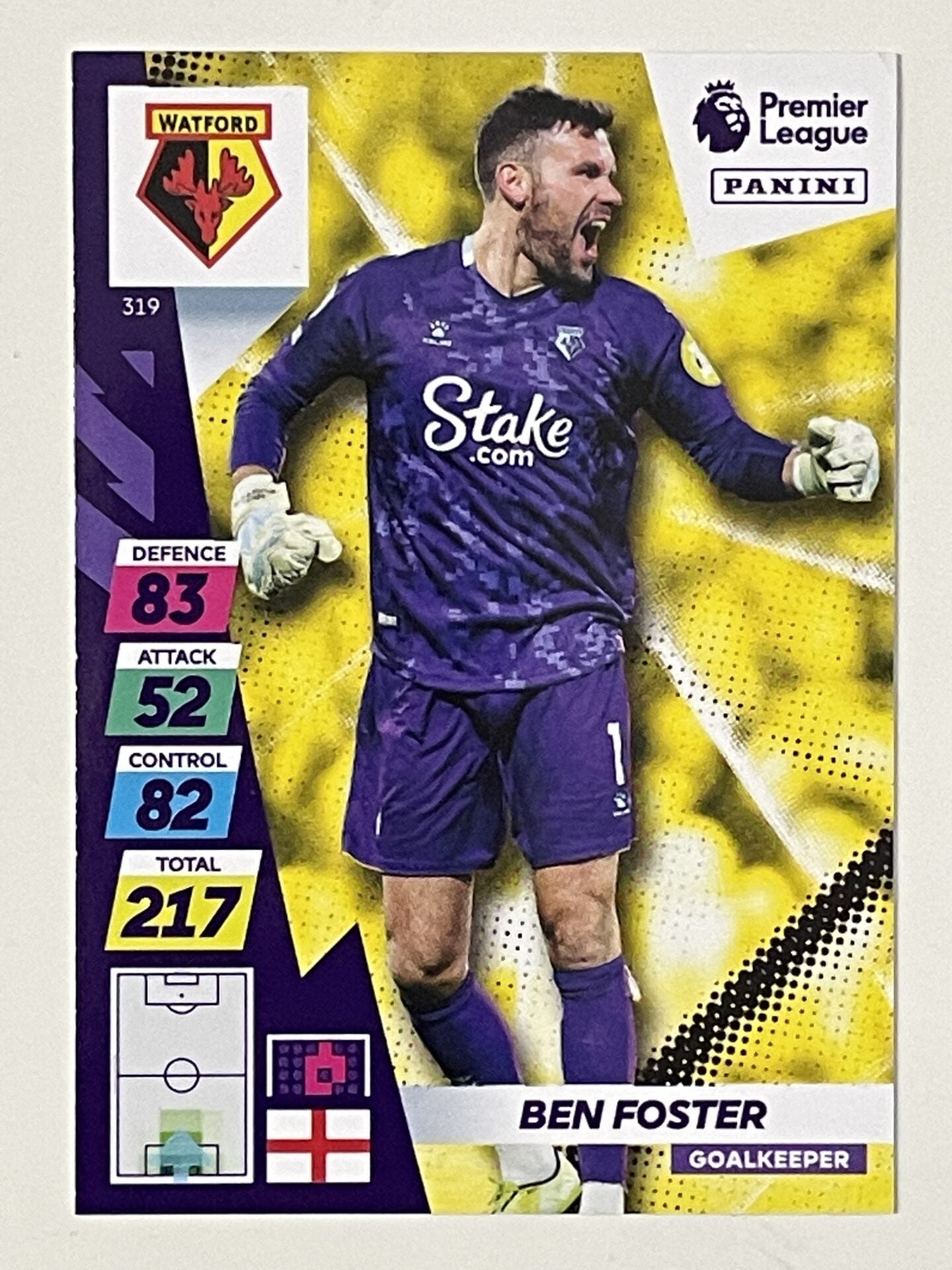 Ben Foster Watford Base Panini Adrenalyn XL PLUS Premier League 2021 2022