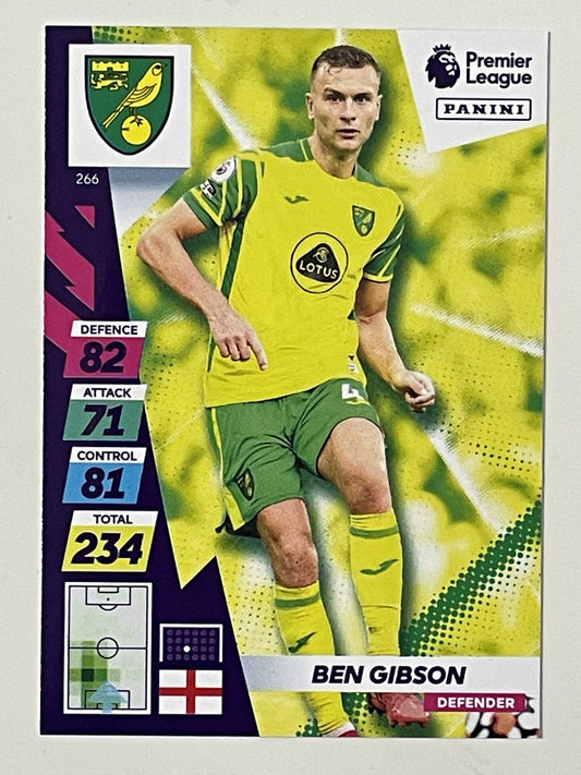 Ben Gibson Norwich City Base Panini Adrenalyn XL PLUS Premier League 2021 2022