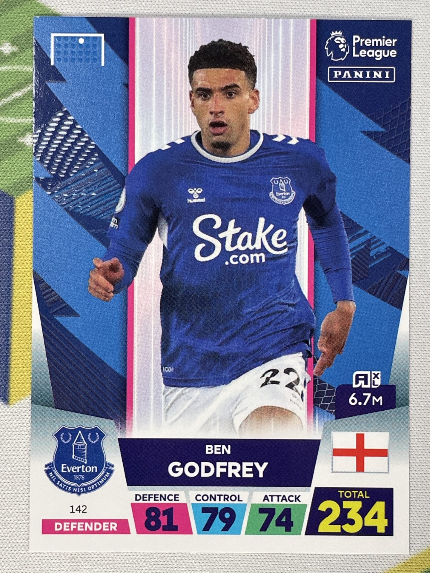 Ben Godfrey Everton Panini Premier League Adrenalyn XL 2023 Card