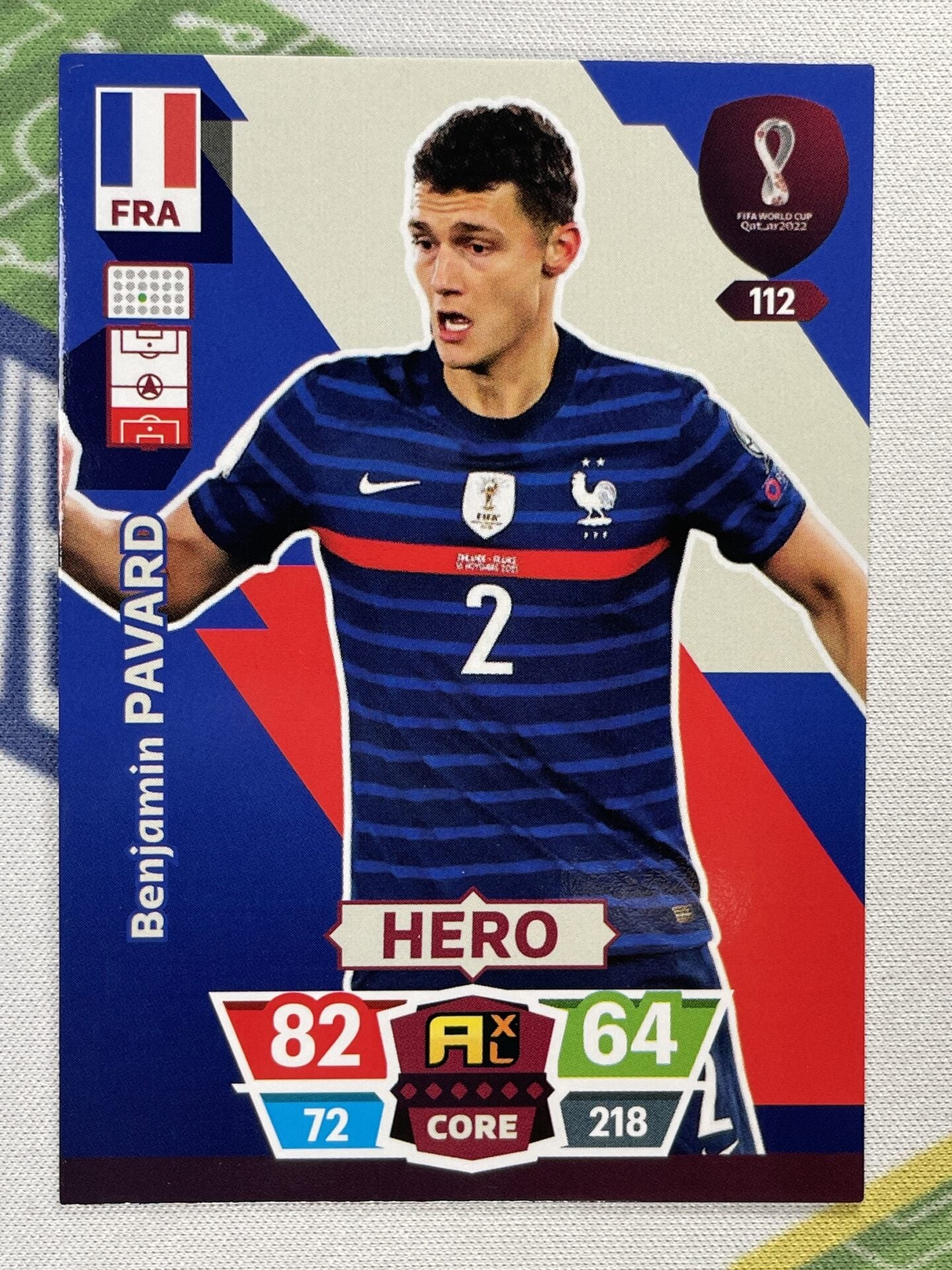 Benjamin Pavard France Panini World Cup 2022 Adrenalyn XL Card