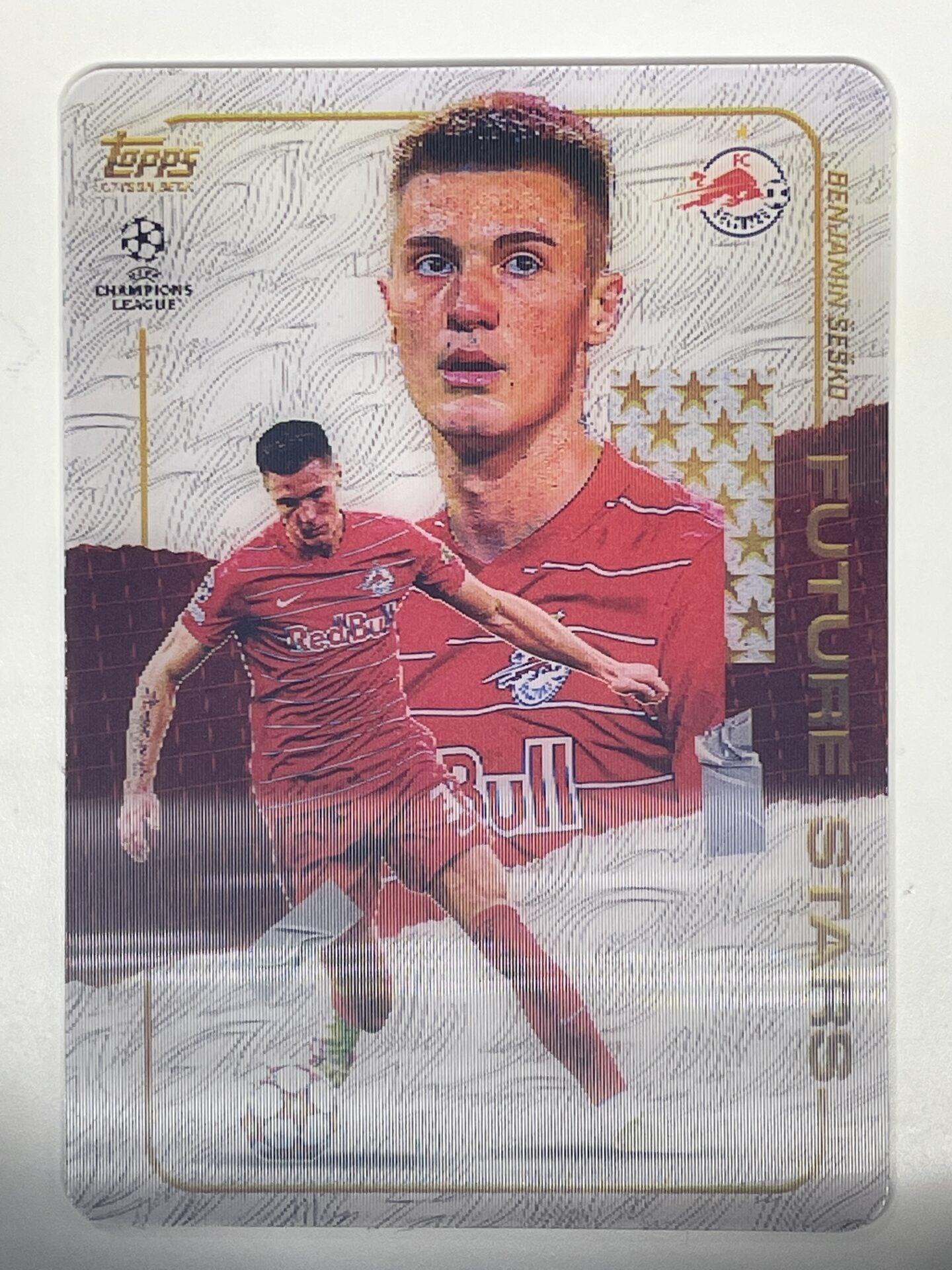 Benjamin Sesko Salzburg Future Stars Topps Gold 2021 UEFA Champions League Football Card