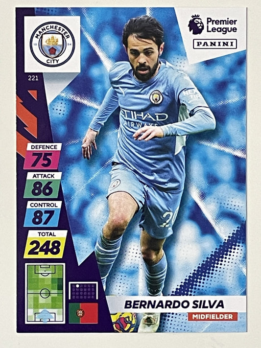 Bernardo Silva Manchester City Base Panini Adrenalyn XL PLUS Premier League 2021 2022