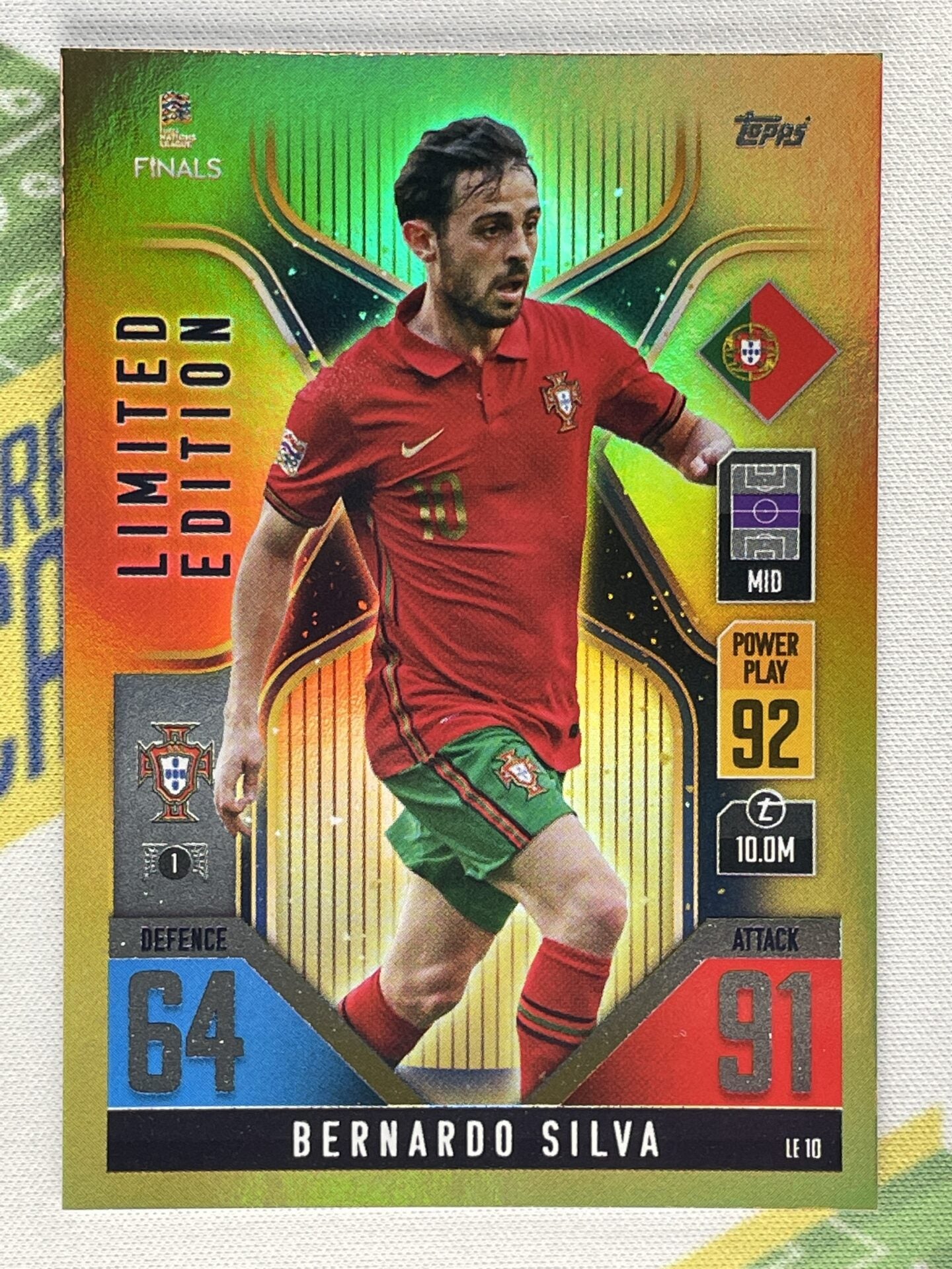 Bernardo Silva Portugal Limited Edition Topps Match Attax 101 Road to Nations League 2022 Card