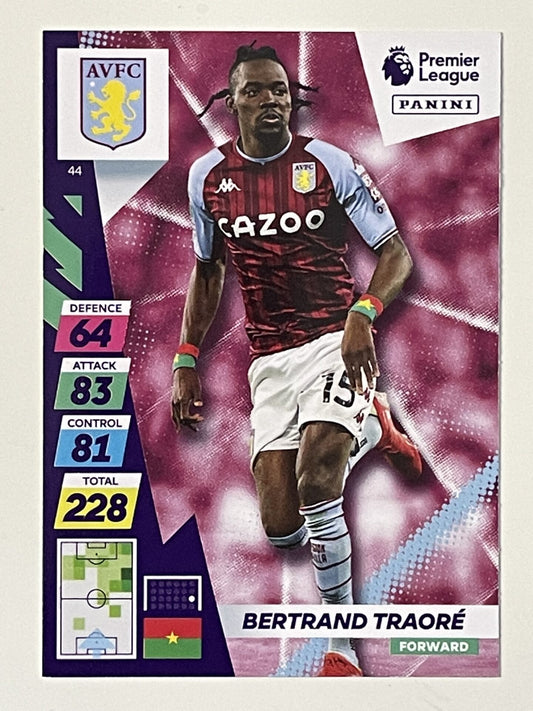 Bertrand Traore Aston Villa Base Panini Adrenalyn XL PLUS Premier League 2021 2022