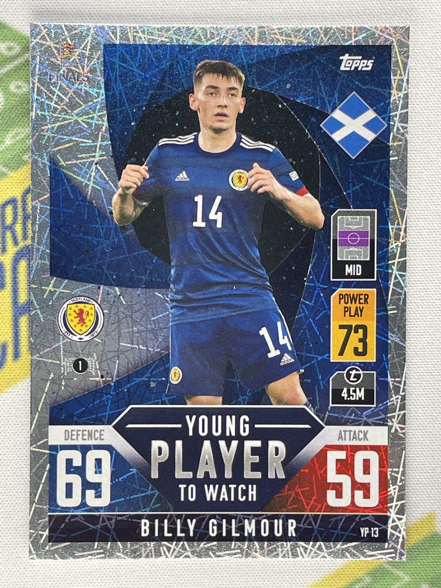 Billy Gilmour Scotland Young Player to Watch Topps Match Attax 101 Road to Nations League 2022 Card