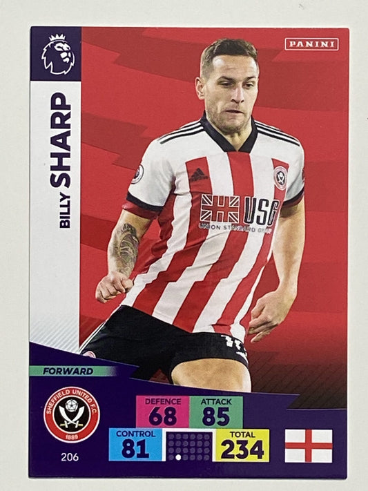 Billy Sharp (Sheffield United) Football Card &#8211; Premier League Adrenalyn XL 2020:21