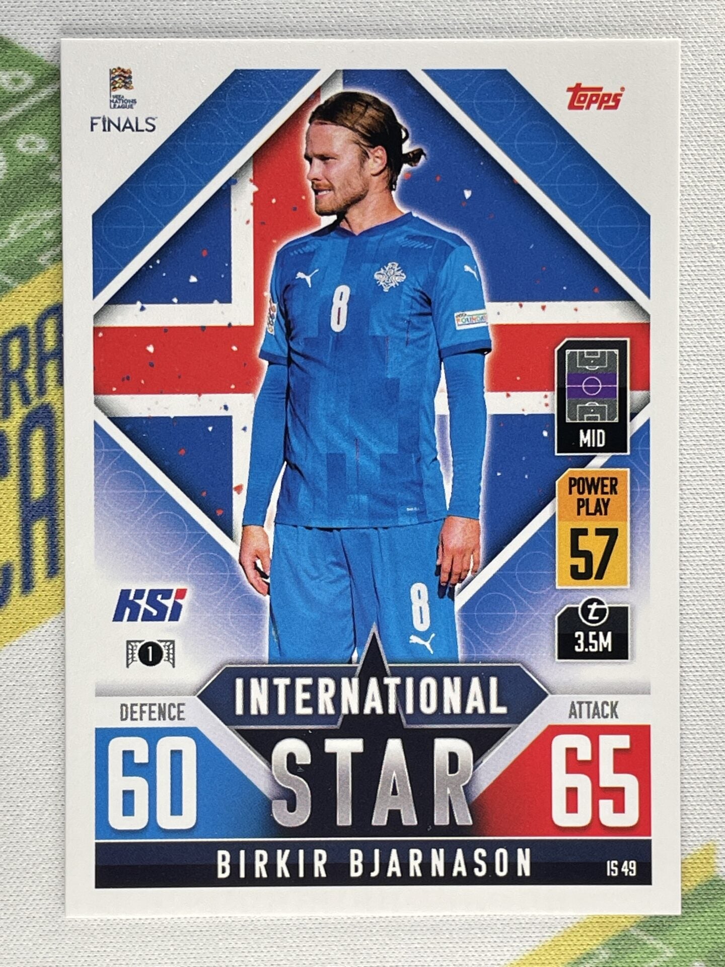 Birkir Bjarnson Iceland Topps Match Attax 101 Road to Nations League 2022 Card