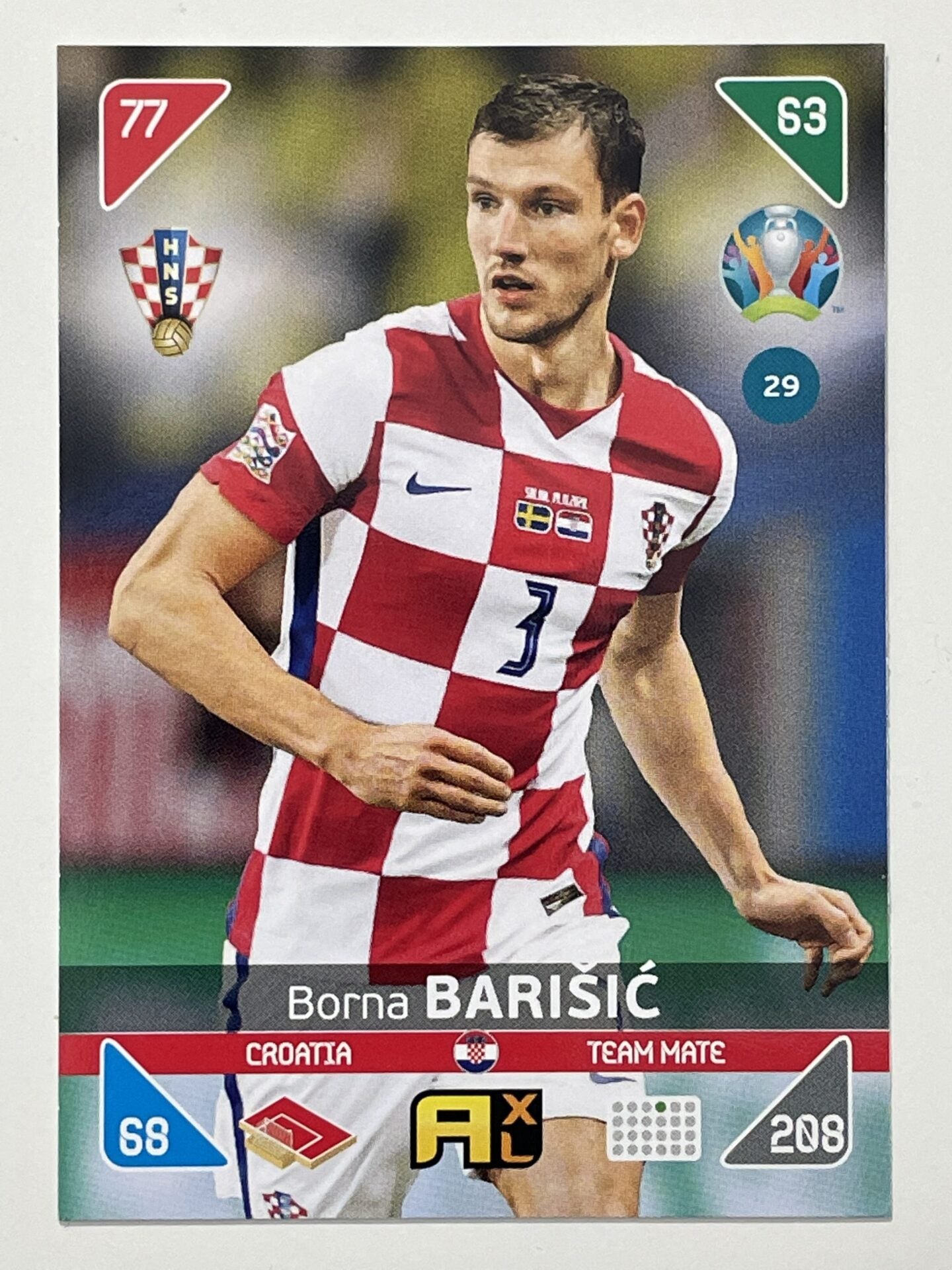 Borna Barisic Team Mates (Croatia) Football Card &#8211; Euro 2020 Adrenalyn XL