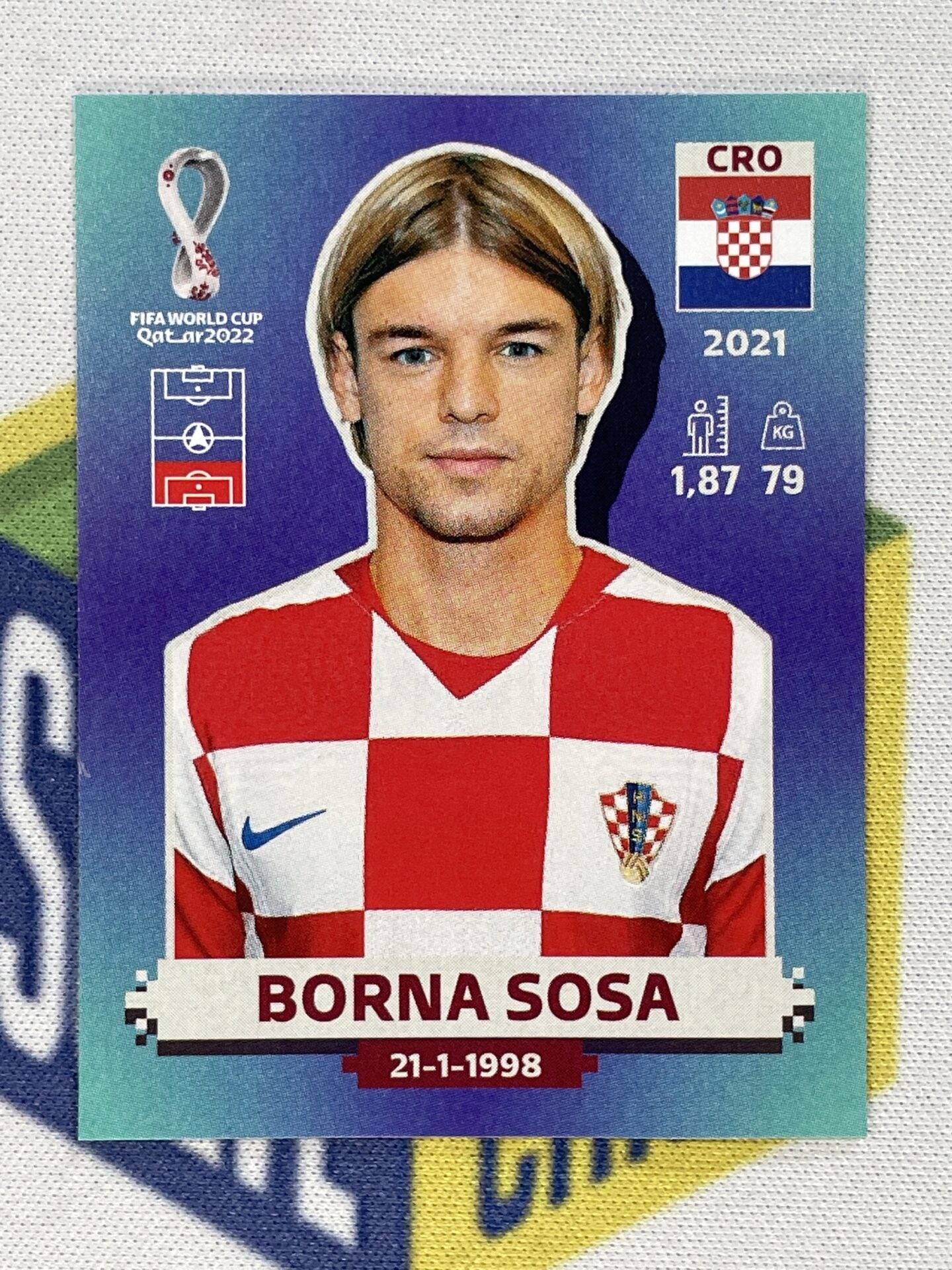 Borna Sosa Croatia Panini World Cup 2022 Qatar Stickers