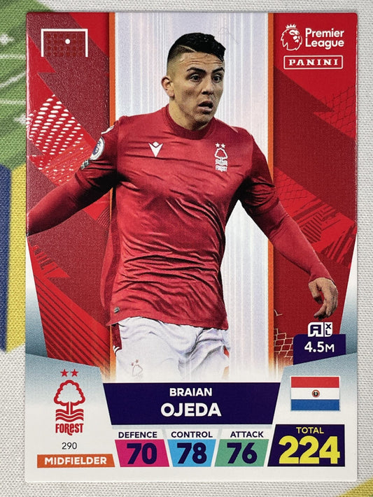 Braiana Ojeda Nottingham Forest Panini Premier League Adrenalyn XL 2023 Card