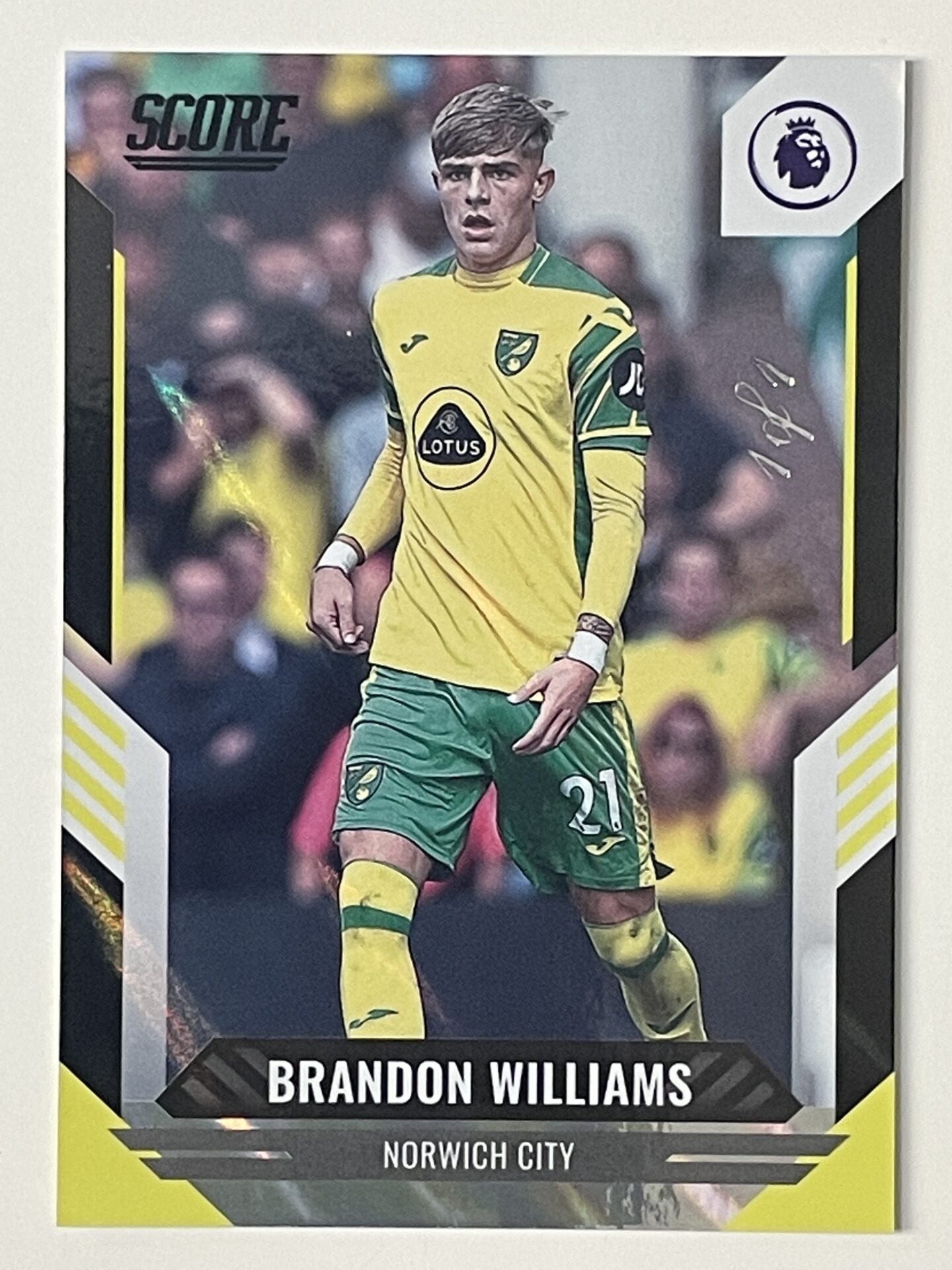 Brandon Williams Norwich City Base Black Lava Parallel Panini Premier League Score 2021 2022