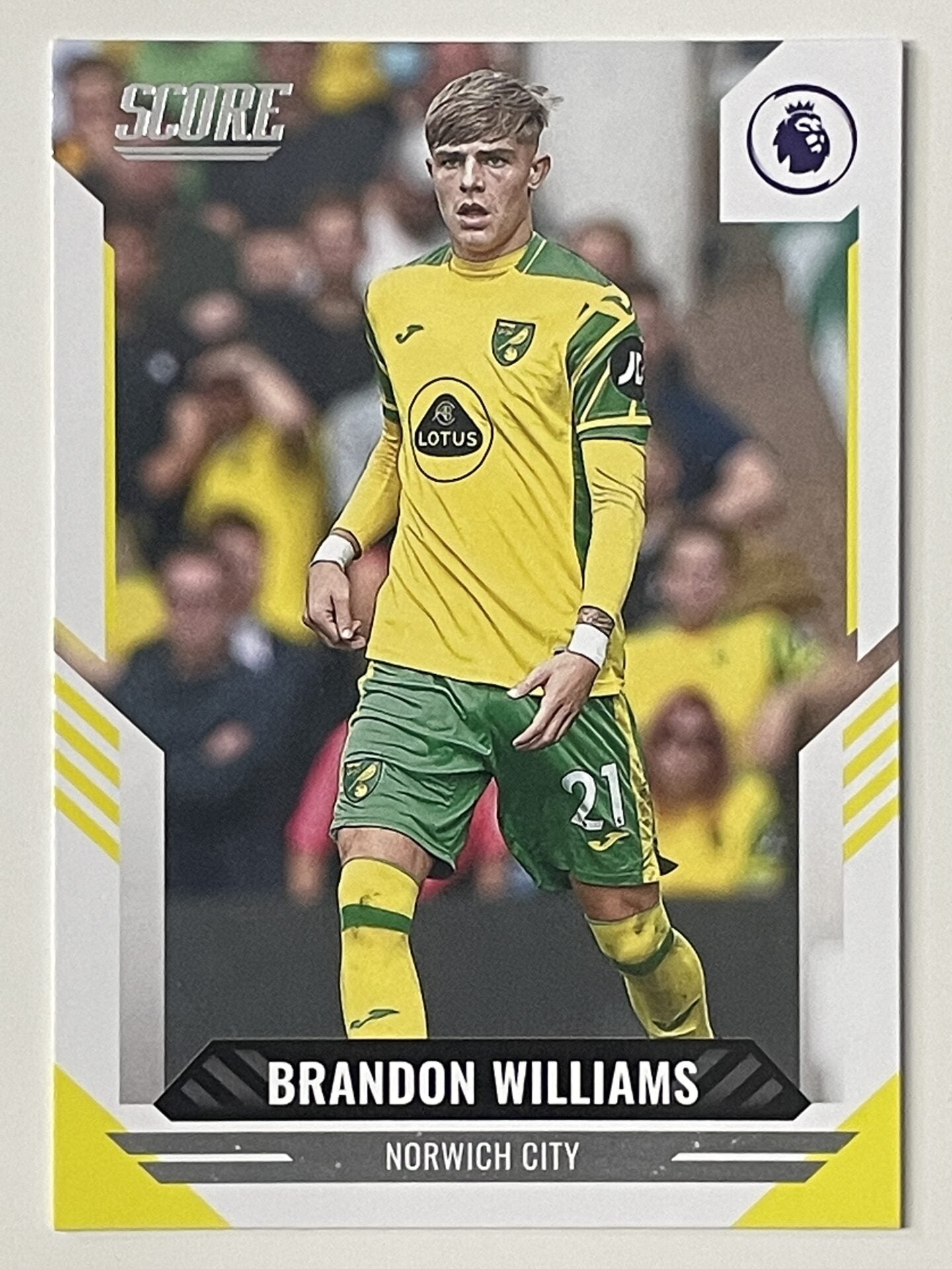 Brandon Williams Norwich City Base Panini Premier League Score 2021 2022