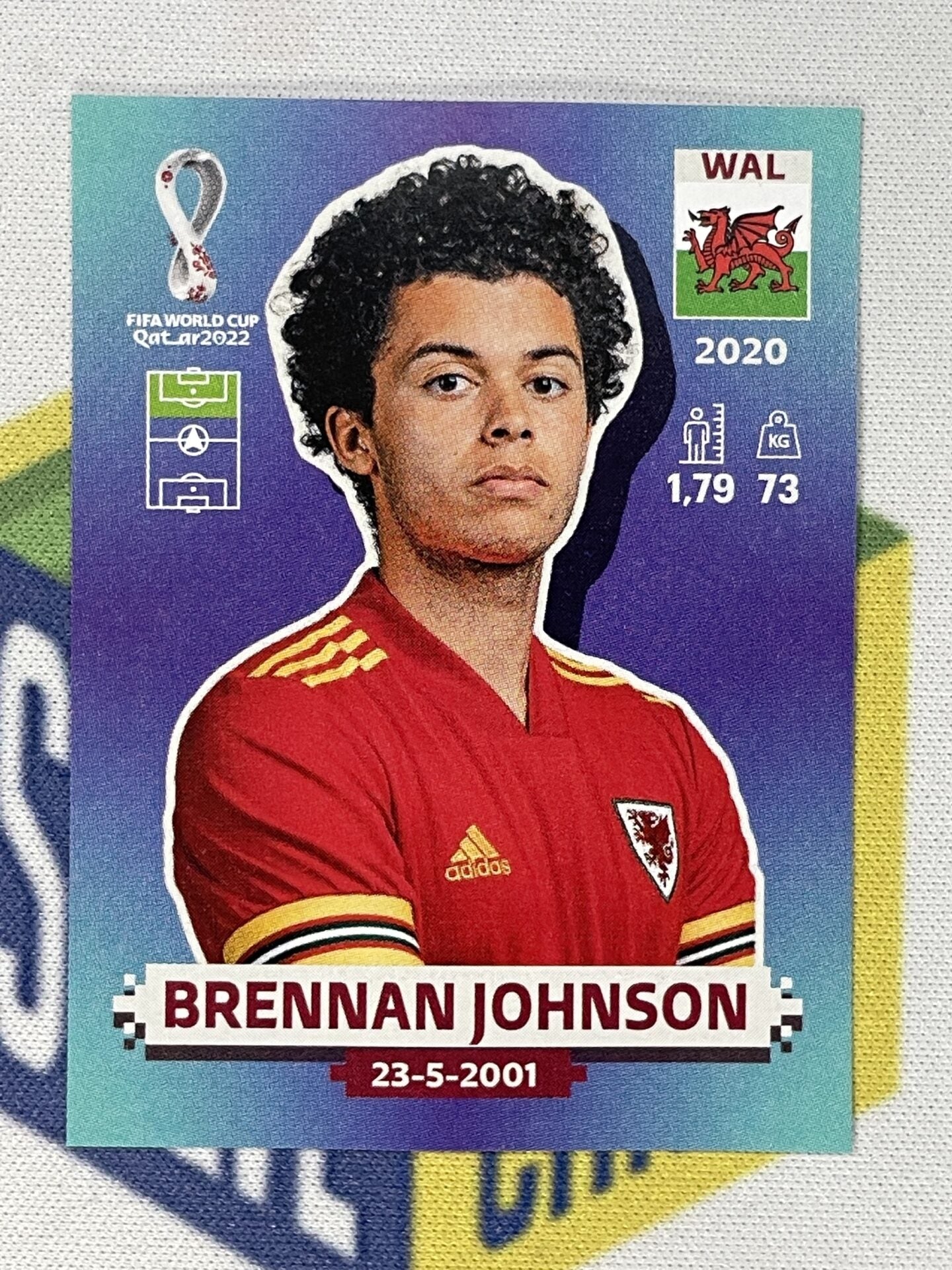 Brennan Johnson Wales Panini World Cup 2022 Qatar Stickers